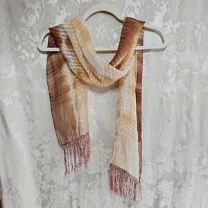 Elegant Brown and Cream Scarf